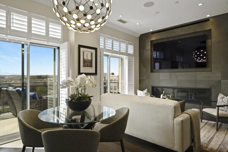 Full Penthouse Renovation Dining Area Luxury