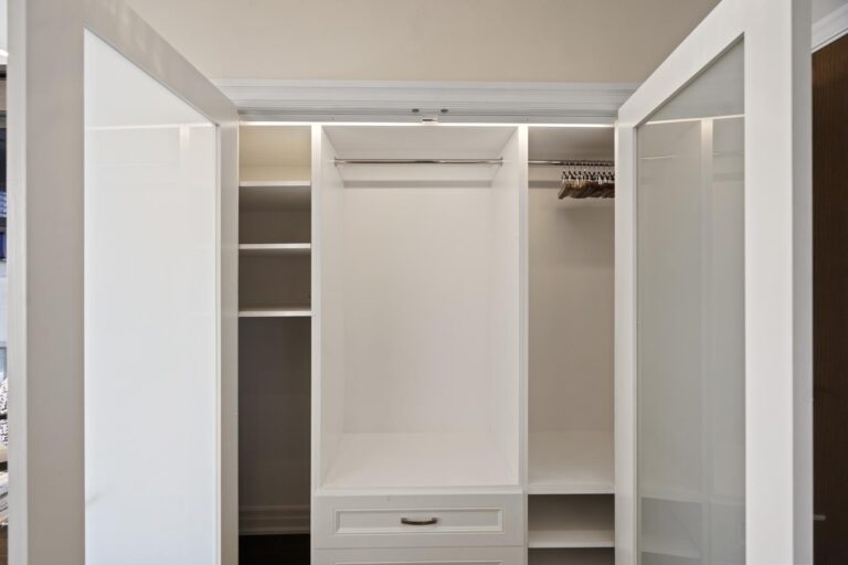 custom closet with backlight